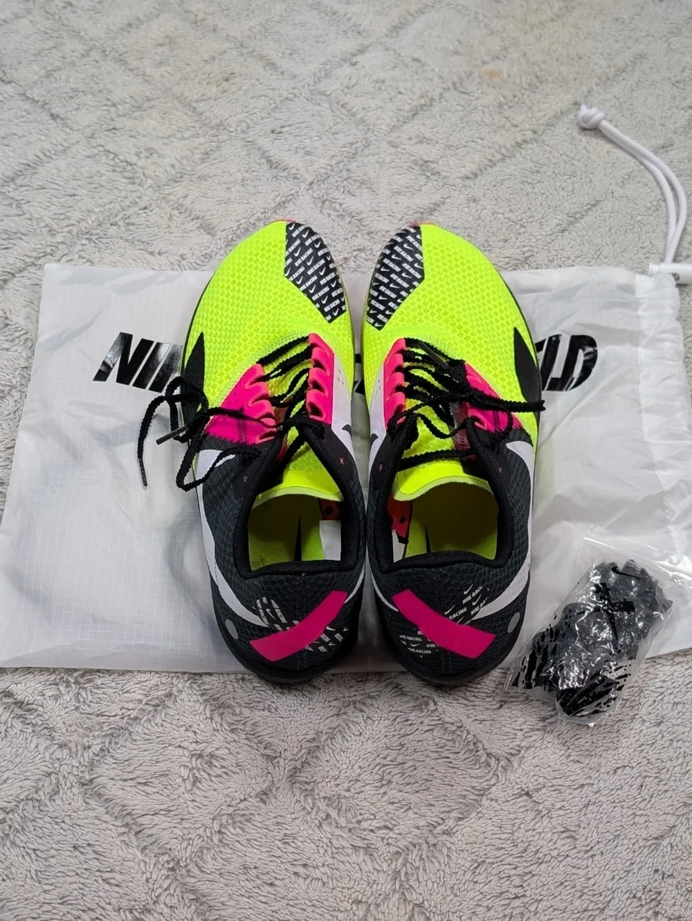 Nike Zoom Rival XC 6 Volt Black Pink Cross Country Spikes Mens 13 DX7999-700 NEW